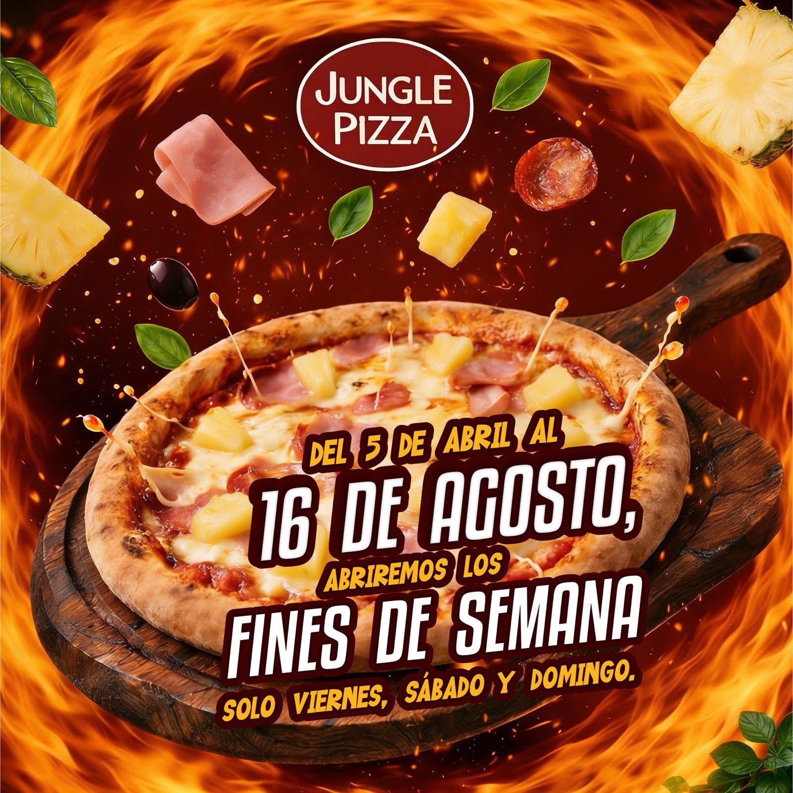 Jungle Pizza abre fines de semana